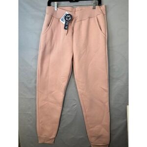 Rag NWT Mauve Pink Ribbed Knit Jogger Pants Medium Dusty Sand Loungewear Size XL